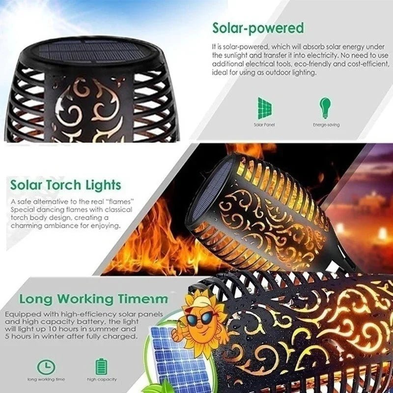 Solar Flame Torch Lights | Luxury Home Accessories | Heulog Glow