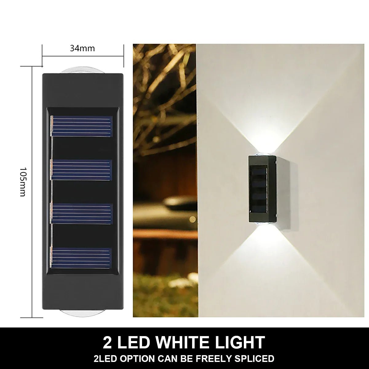 Solar LED Wall Lamp Outdoor Waterproof | Luxury Home Accessories | Heulog Glow