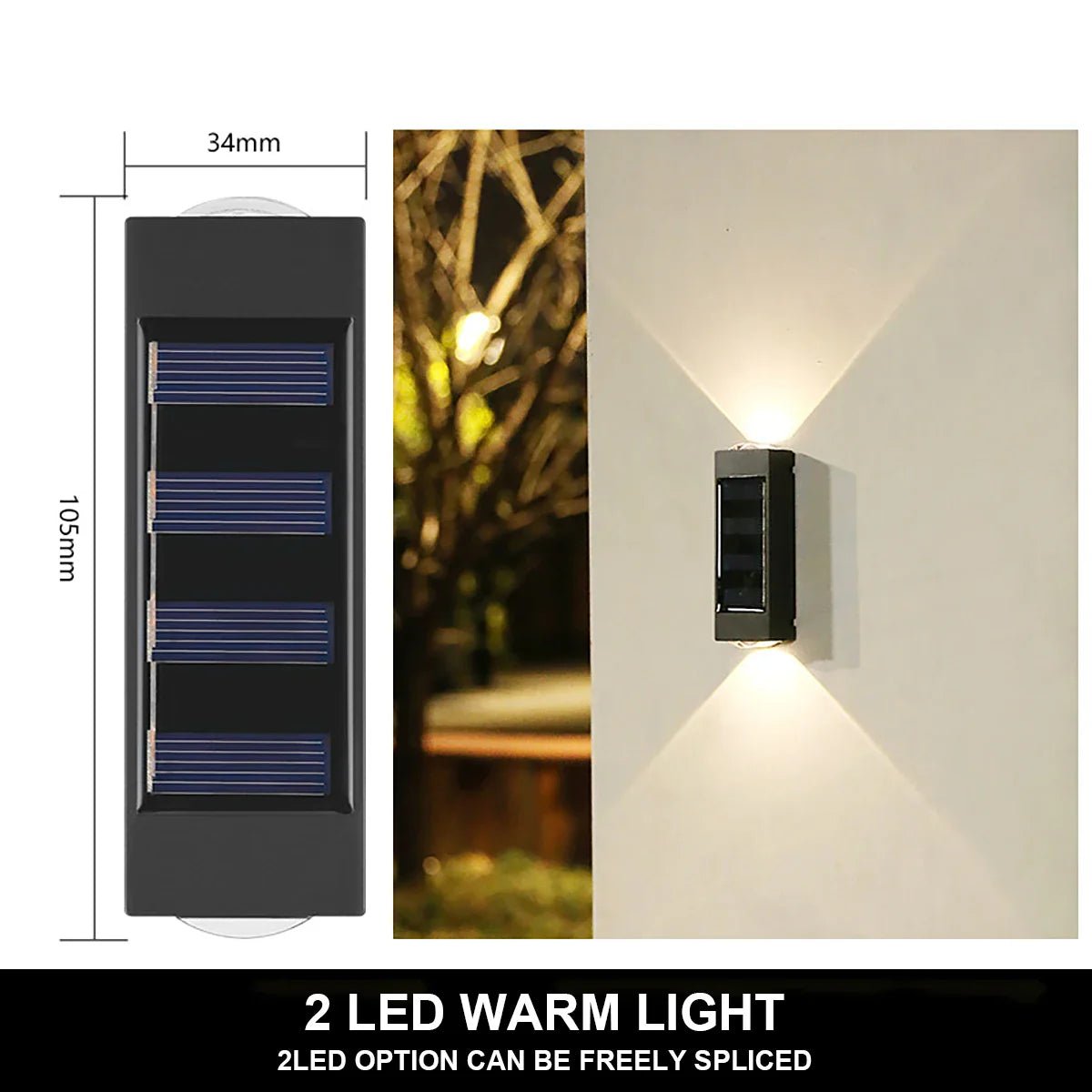 Solar LED Wall Lamp Outdoor Waterproof | Luxury Home Accessories | Heulog Glow