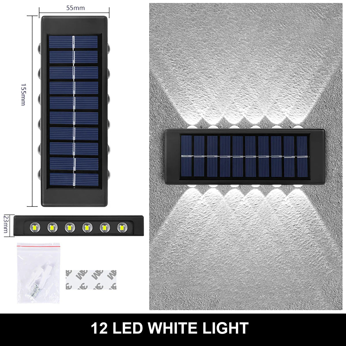 Solar LED Wall Lamp Outdoor Waterproof | Luxury Home Accessories | Heulog Glow