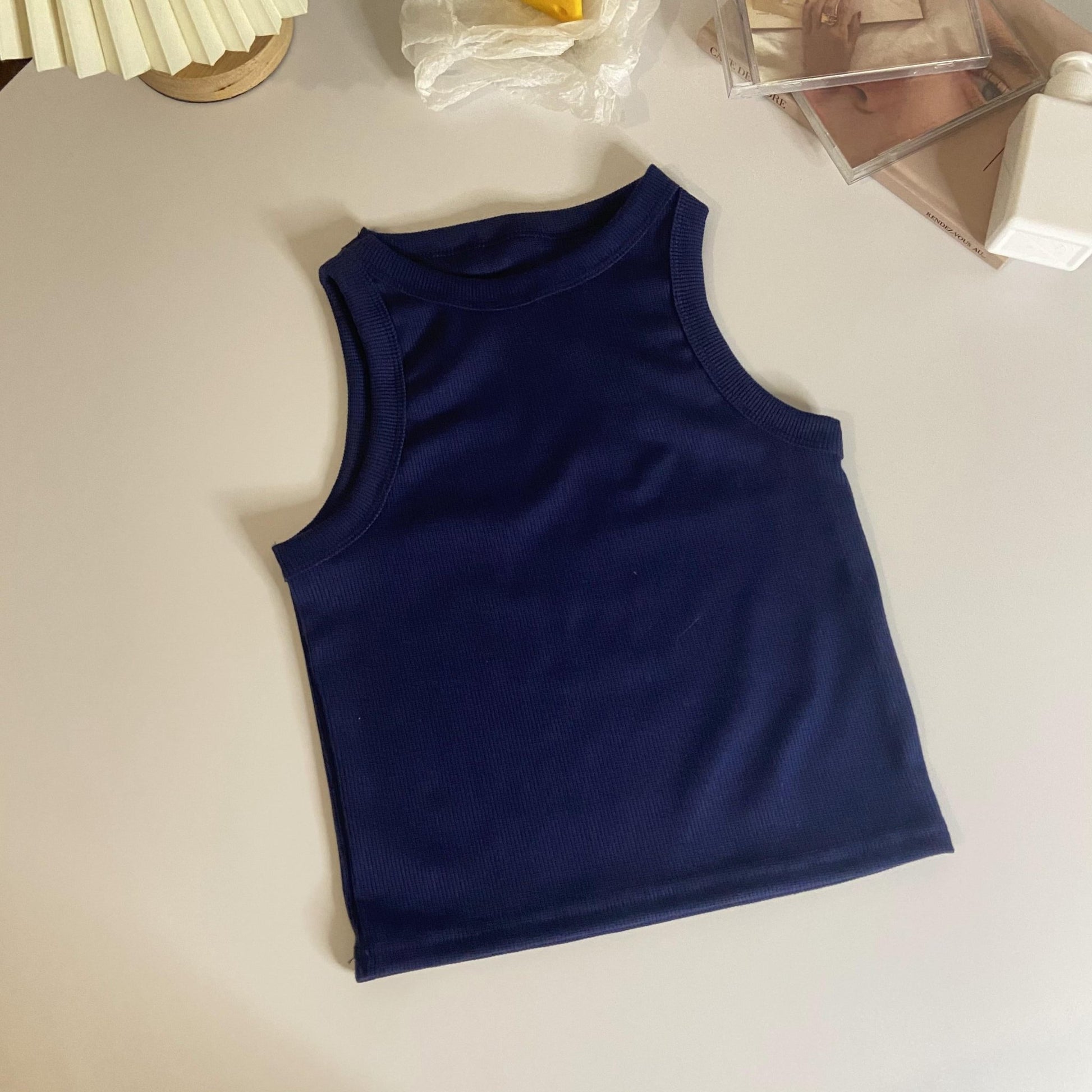 Solid Color Cropped Slim Fit Sleeveless Tank Top Women's | Luxury Home Accessories | Heulog Glow