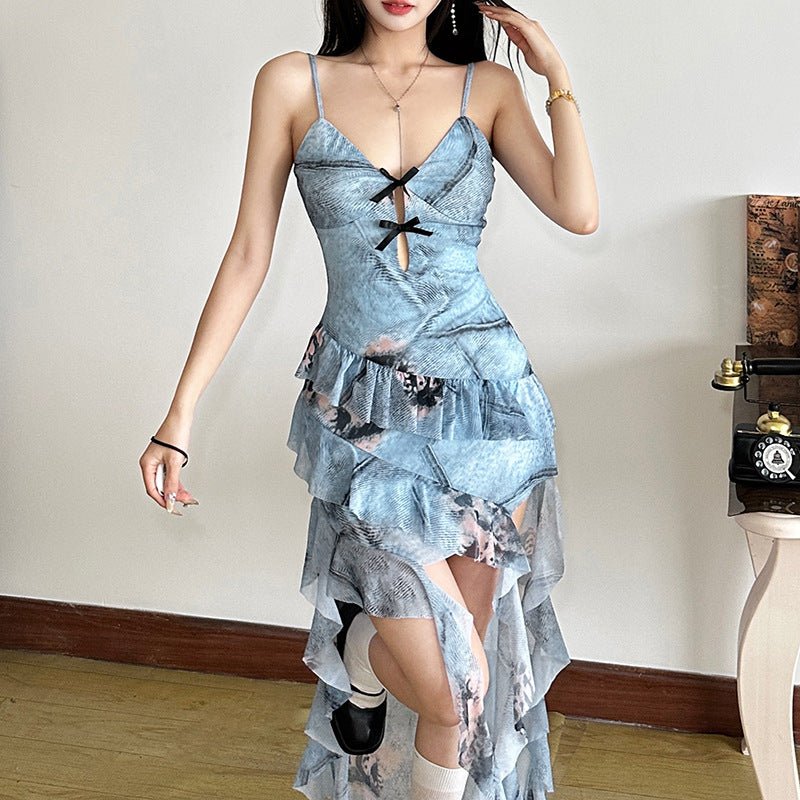 Solid-color Figure-hugging High-waisted Fashionable V-neck Strapless Dress | Luxury Home Accessories | Heulog Glow
