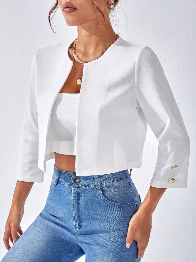 Solid Color Slit Bomber Jacket | Luxury Home Accessories | Heulog Glow