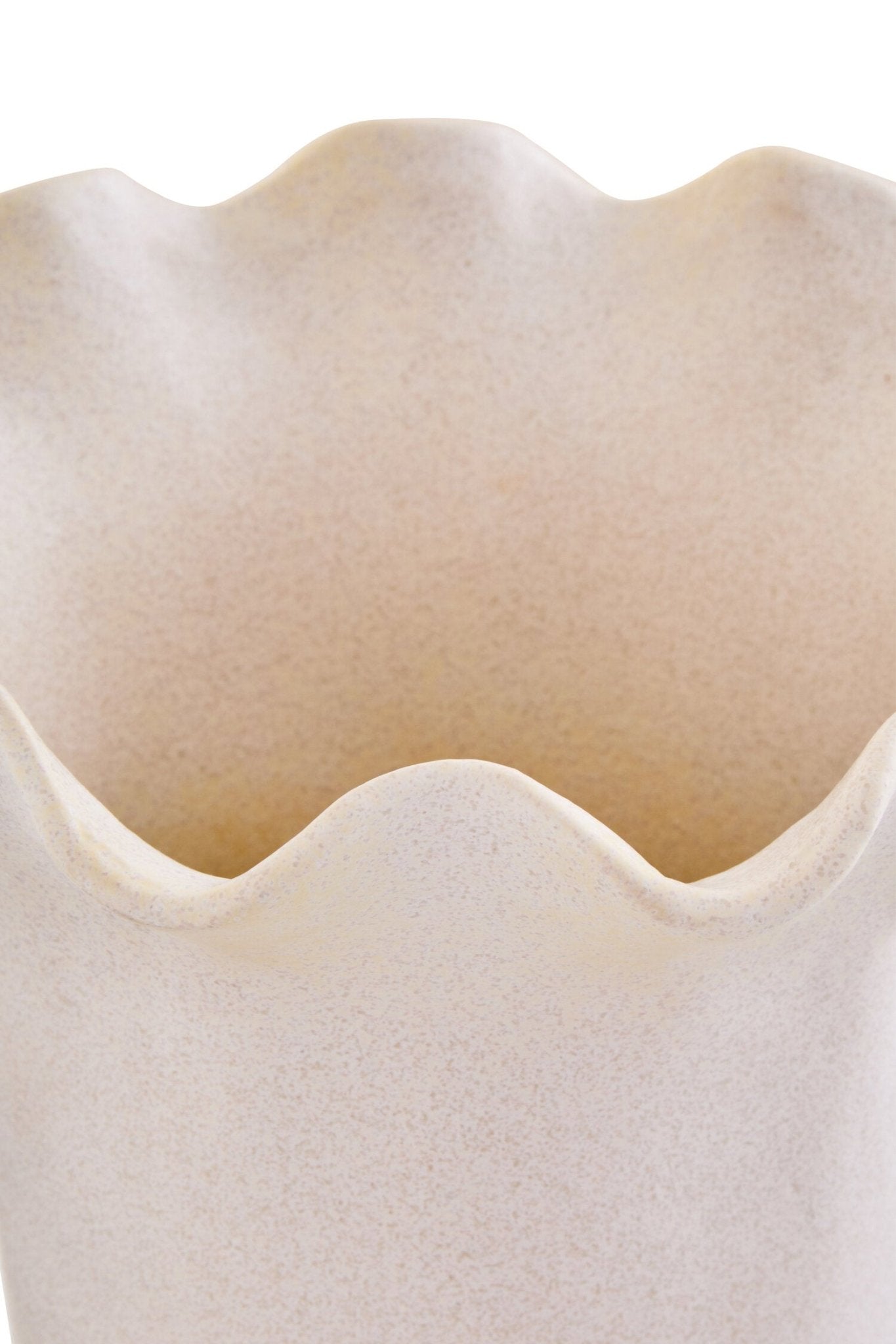 Sonata Large Cream Fluted Vase | Luxury Home Accessories | Heulog Glow