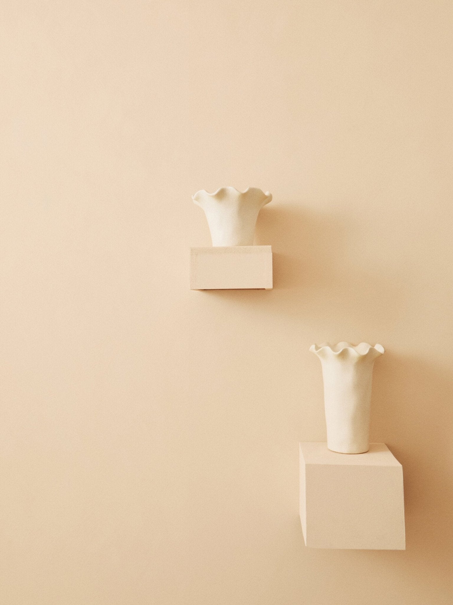 Sonata Large Cream Fluted Vase | Luxury Home Accessories | Heulog Glow