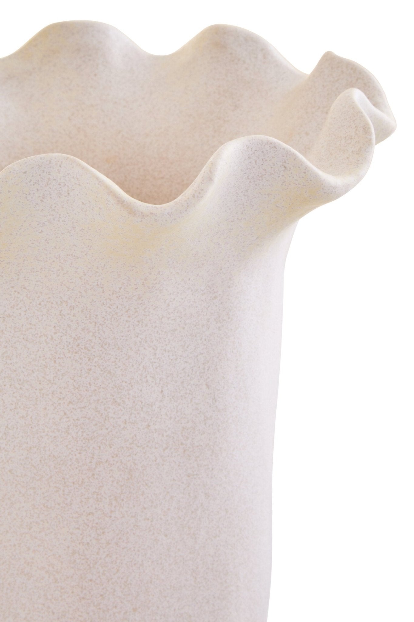 Sonata Large Cream Fluted Vase | Luxury Home Accessories | Heulog Glow