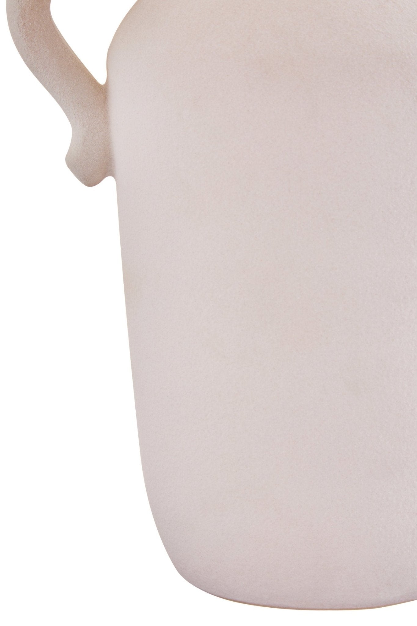 Sonata Large White Vase with Abstract Handles | Luxury Home Accessories | Heulog Glow