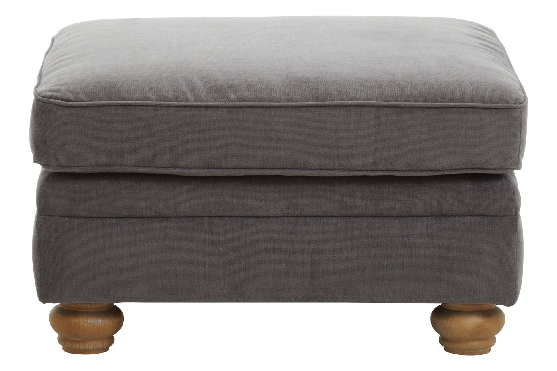 Spencer Grey Fabric Footstool | Luxury Home Accessories | Heulog Glow