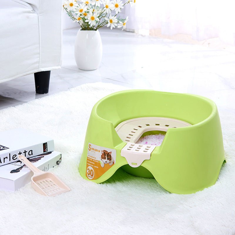 Spillproof Cat Litter Pan Semi-enclosed Oversize Cat Toilet | Luxury Home Accessories | Heulog Glow