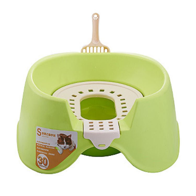 Spillproof Cat Litter Pan Semi-enclosed Oversize Cat Toilet | Luxury Home Accessories | Heulog Glow