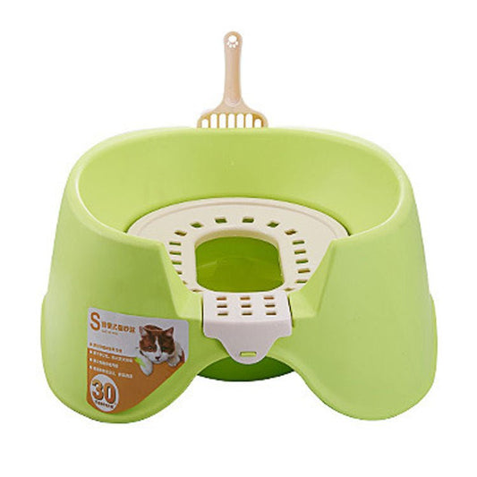 Spillproof Cat Litter Pan Semi-enclosed Oversize Cat Toilet | Luxury Home Accessories | Heulog Glow