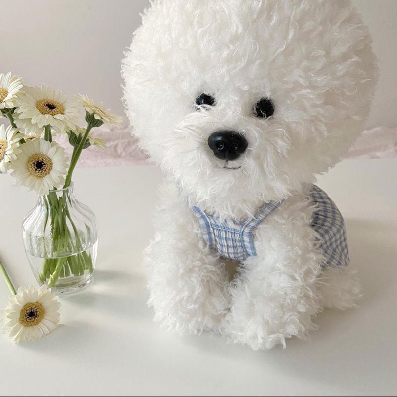 Spring And Summer Dog Bow Pleated Check Skirt | Luxury Home Accessories | Heulog Glow