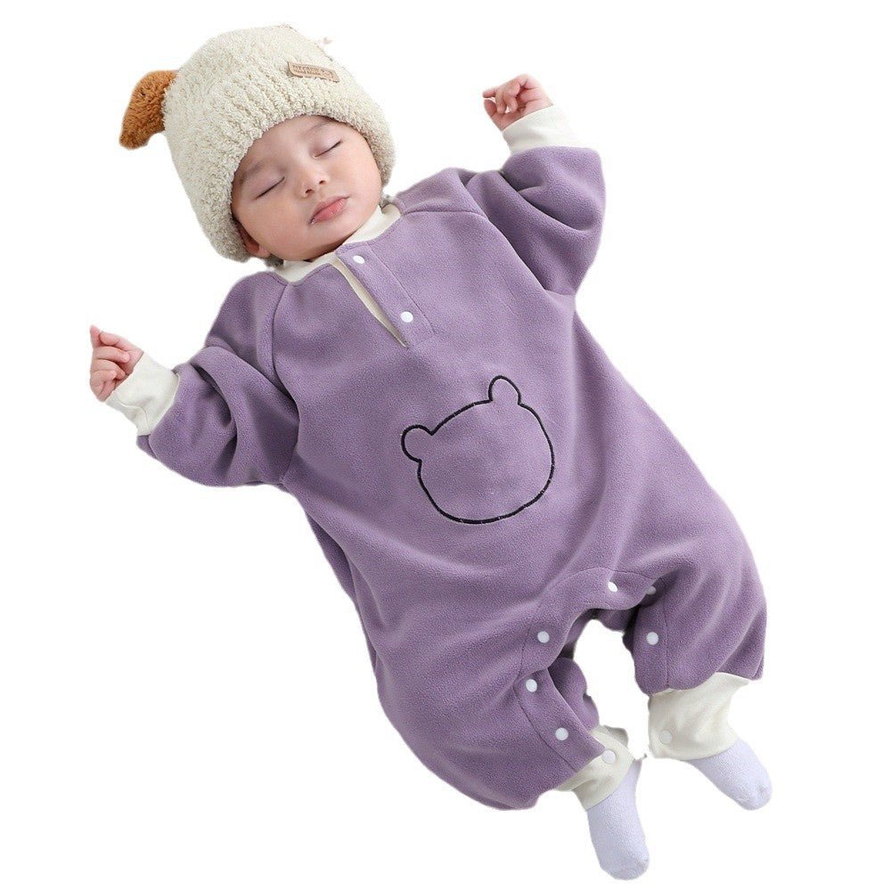 Spring, Autumn, Winter Olympics Beneficial Fleece Baby Warm Fleece-Lined Thick Outerwear Romper | Luxury Home Accessories | Heulog Glow