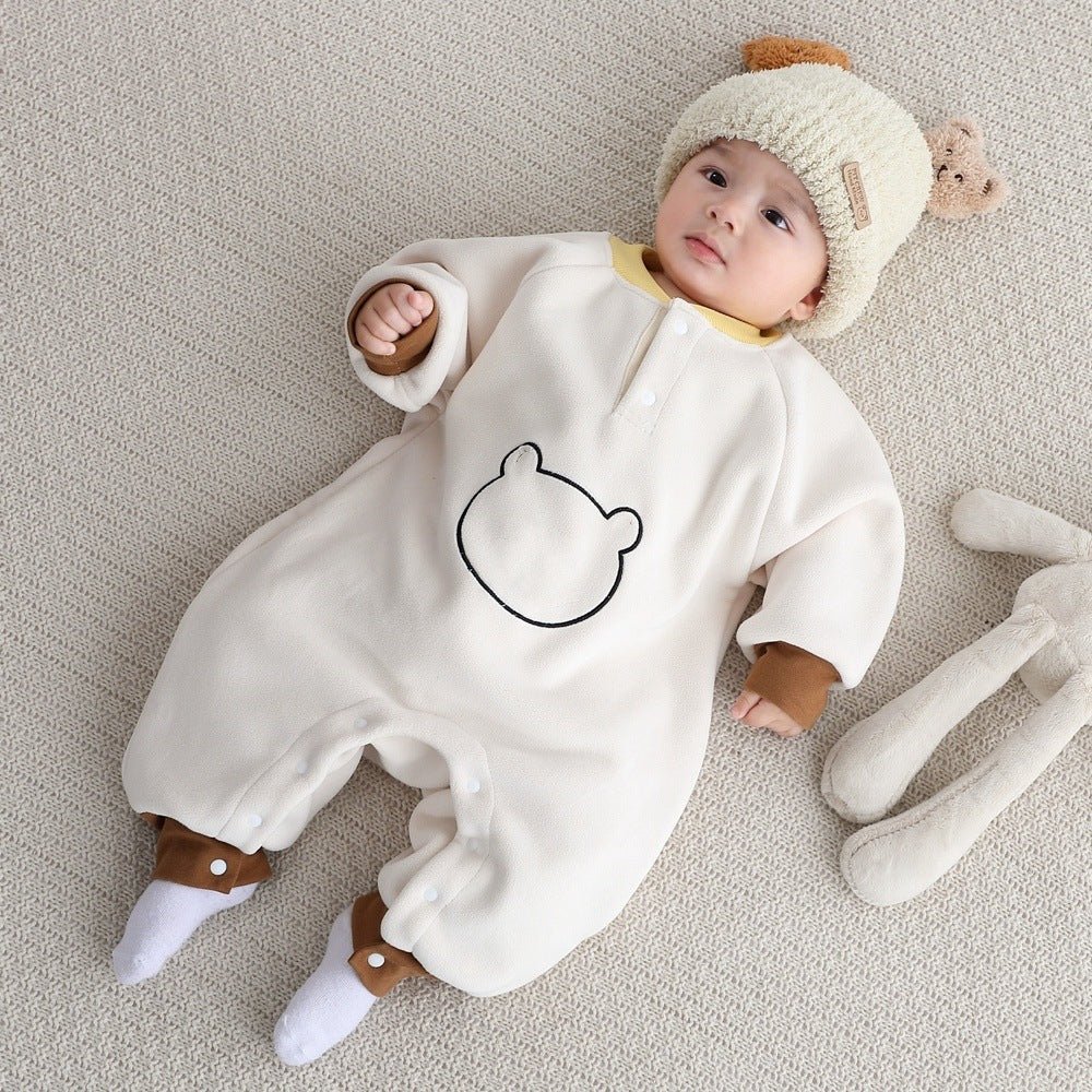 Spring, Autumn, Winter Olympics Beneficial Fleece Baby Warm Fleece-Lined Thick Outerwear Romper | Luxury Home Accessories | Heulog Glow