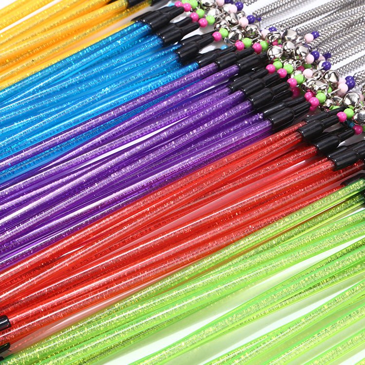 Spring bells, color beads, cat stick, feather cat stick, cat supplies, cat toys | Luxury Home Accessories | Heulog Glow