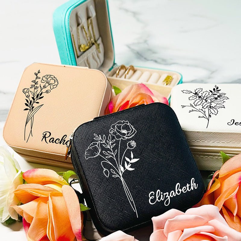 Square Jewelry Box Custom Name Content Valentine's Day Gift Holiday Gift Jewelry Box | Luxury Home Accessories | Heulog Glow
