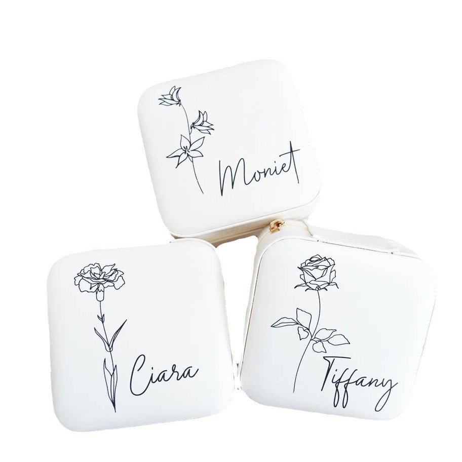 Square Jewelry Box Custom Name Content Valentine's Day Gift Holiday Gift Jewelry Box | Luxury Home Accessories | Heulog Glow