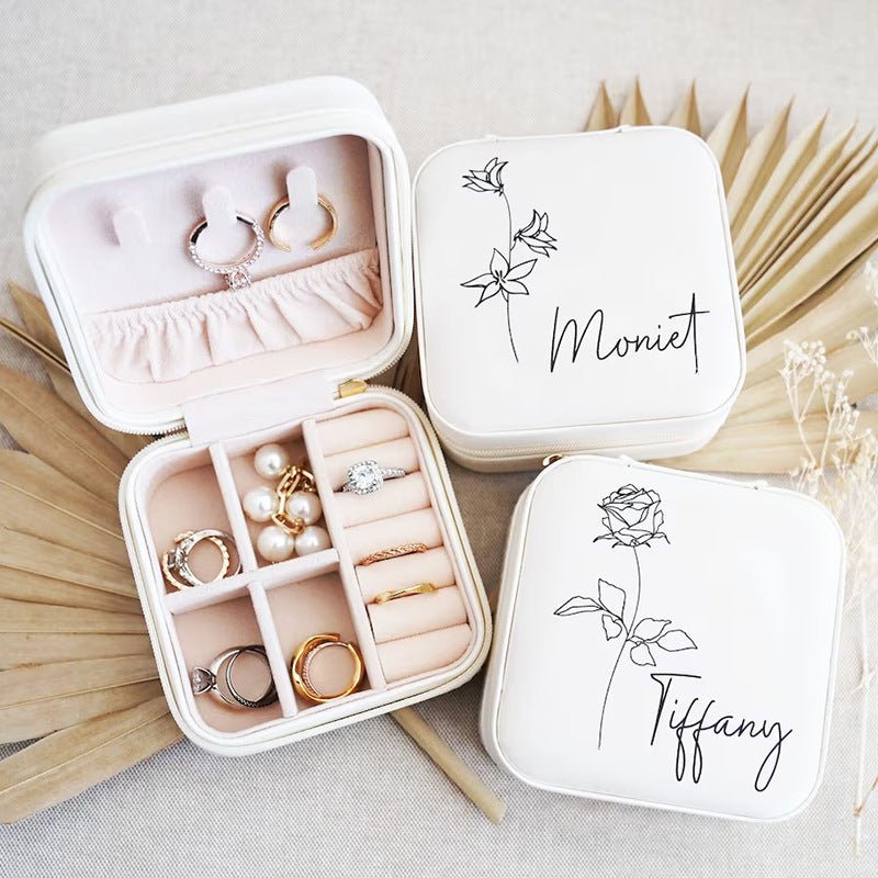 Square Jewelry Box Custom Name Content Valentine's Day Gift Holiday Gift Jewelry Box | Luxury Home Accessories | Heulog Glow
