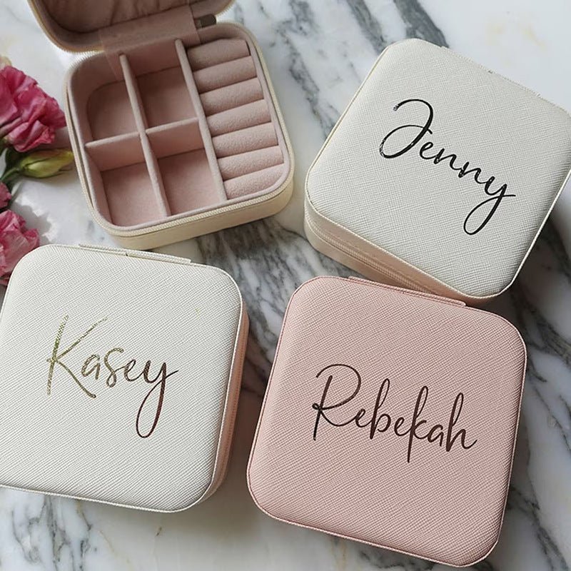 Square Jewelry Box Custom Name Content Valentine's Day Gift Holiday Gift Jewelry Box | Luxury Home Accessories | Heulog Glow