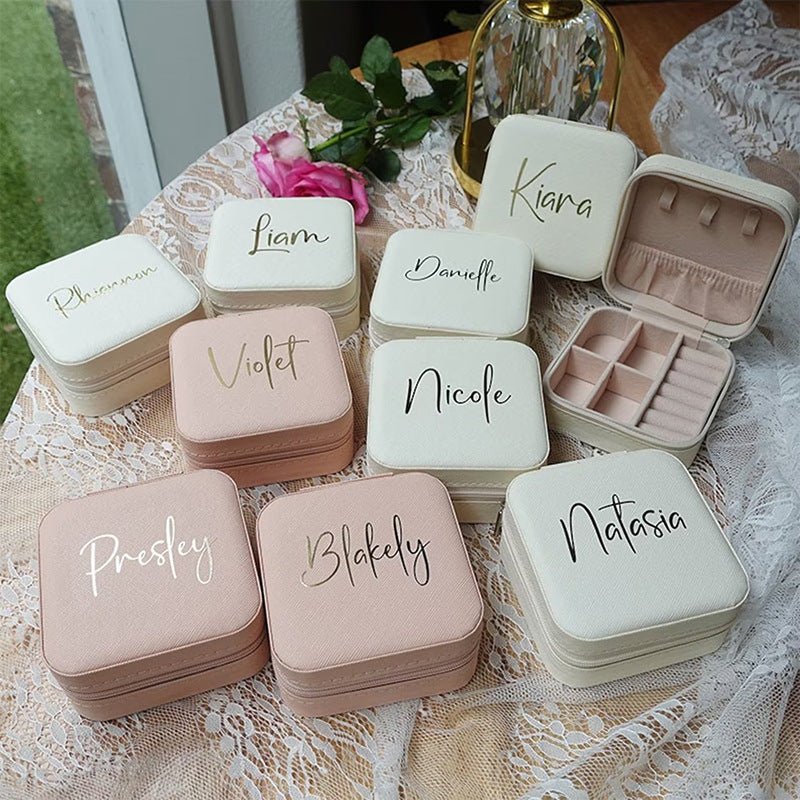 Square Jewelry Box Custom Name Content Valentine's Day Gift Holiday Gift Jewelry Box | Luxury Home Accessories | Heulog Glow