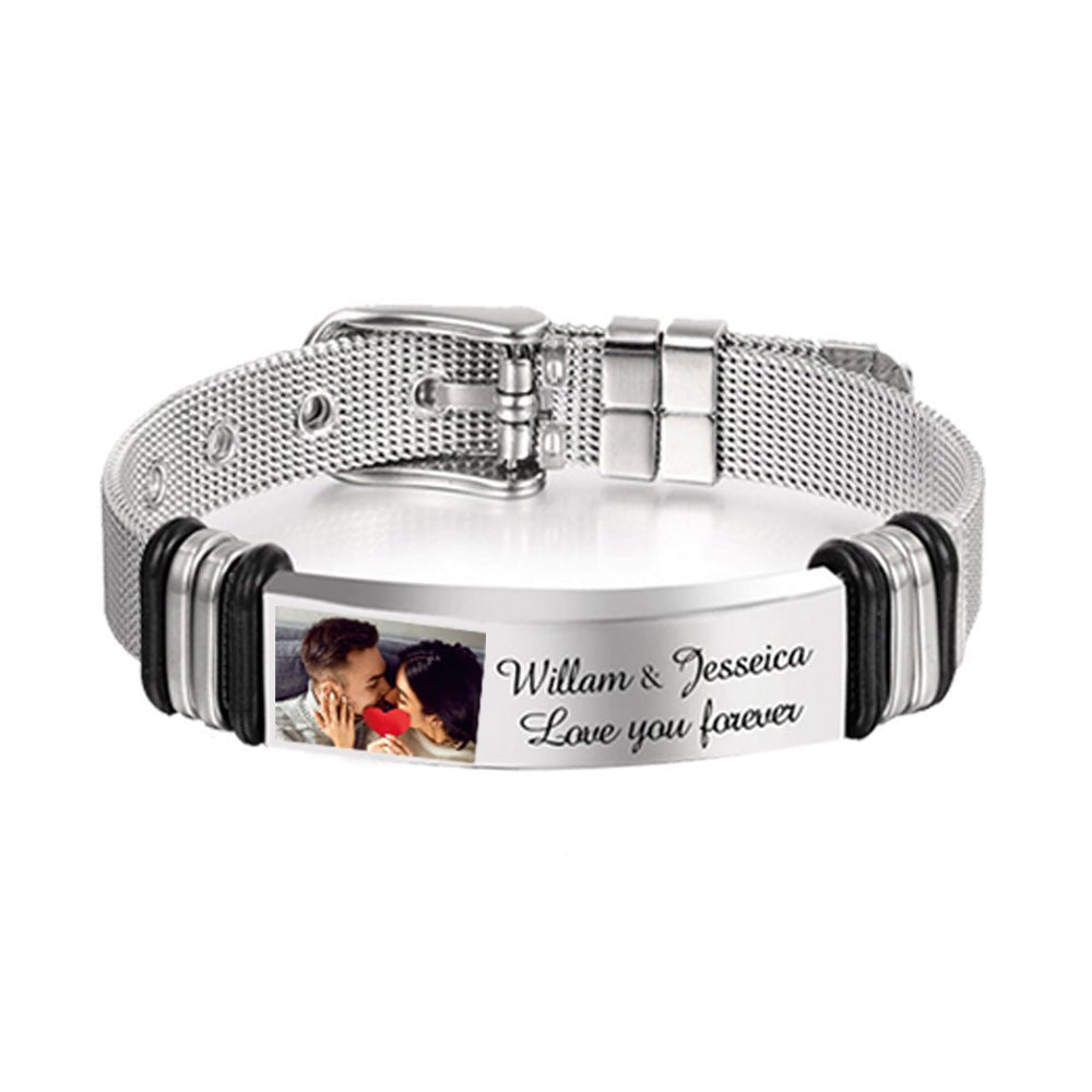 Stainless Steel Bracelet Valentine's Day Gift Personalized | Luxury Home Accessories | Heulog Glow