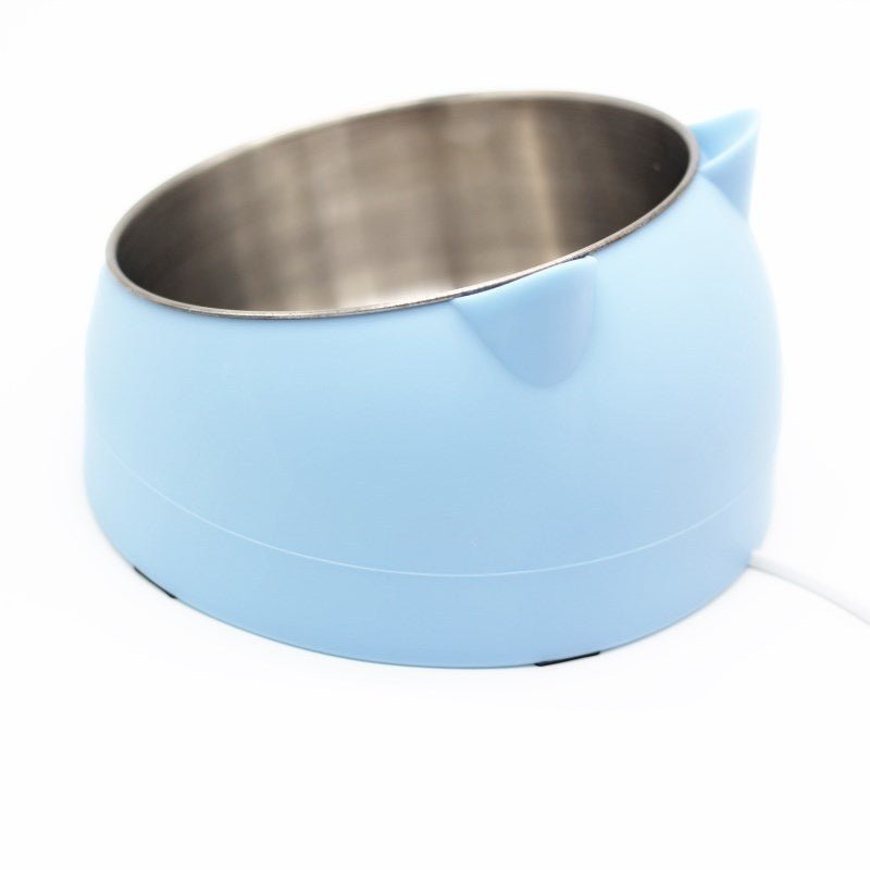 Stainless Steel Dog Bowl Double Bowl Cervical Protection Oblique Mouth Hot Pet Food Basin Supplies | Luxury Home Accessories | Heulog Glow