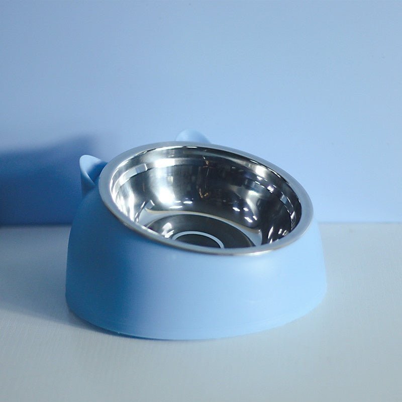 Stainless Steel Dog Bowl Double Bowl Cervical Protection Oblique Mouth Hot Pet Food Basin Supplies | Luxury Home Accessories | Heulog Glow