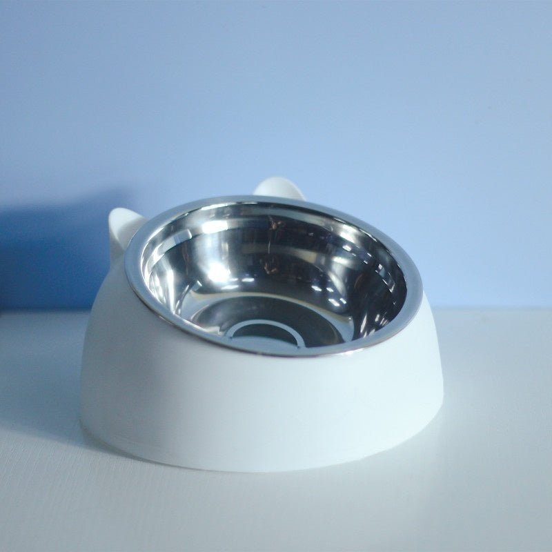 Stainless Steel Dog Bowl Double Bowl Cervical Protection Oblique Mouth Hot Pet Food Basin Supplies | Luxury Home Accessories | Heulog Glow