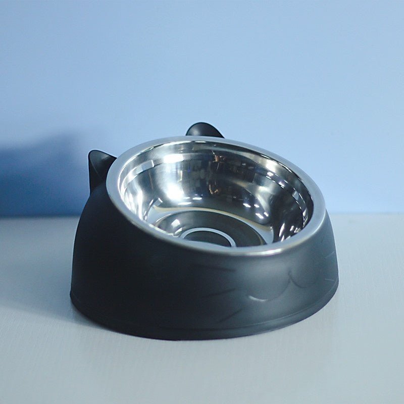 Stainless Steel Dog Bowl Double Bowl Cervical Protection Oblique Mouth Hot Pet Food Basin Supplies | Luxury Home Accessories | Heulog Glow