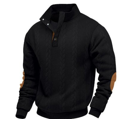 Stand Collar Long Sleeve Jacquard Knitted Pullover Sweater | Luxury Home Accessories | Heulog Glow