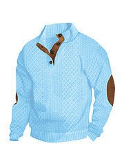 Stand Collar Long Sleeve Jacquard Knitted Pullover Sweater | Luxury Home Accessories | Heulog Glow