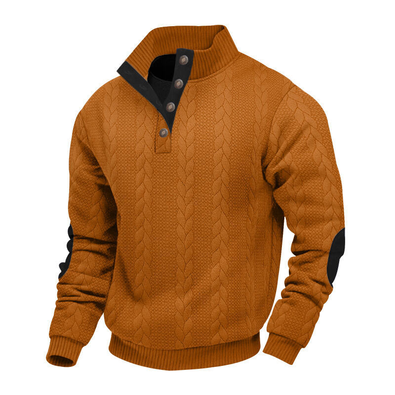 Stand Collar Long Sleeve Jacquard Knitted Pullover Sweater | Luxury Home Accessories | Heulog Glow