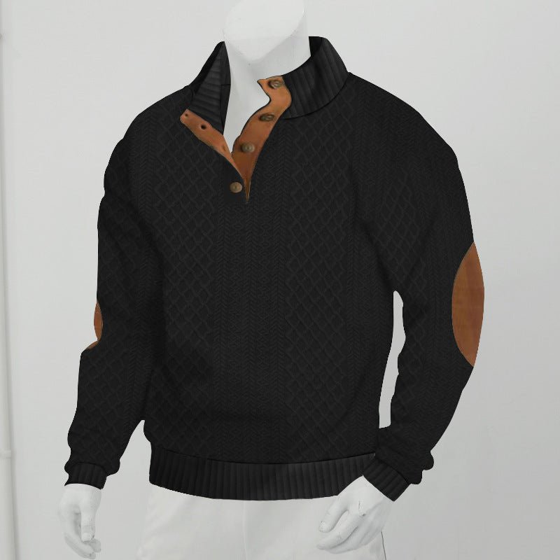 Stand Collar Long Sleeve Jacquard Knitted Pullover Sweater | Luxury Home Accessories | Heulog Glow