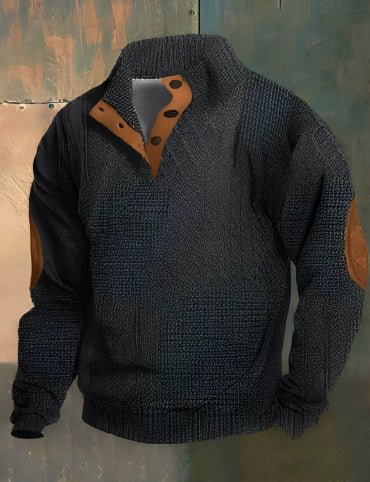 Stand Collar Long Sleeve Jacquard Knitted Pullover Sweater | Luxury Home Accessories | Heulog Glow