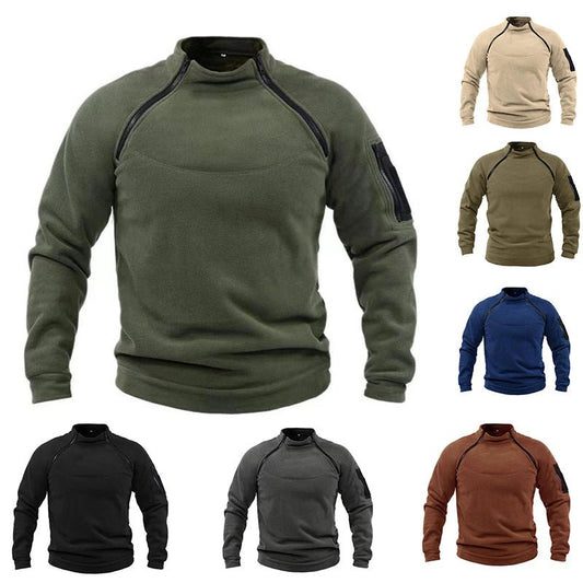 Stand Collar Men's Sweater Warm And Loose Solid Color Clothing | Luxury Home Accessories | Heulog Glow