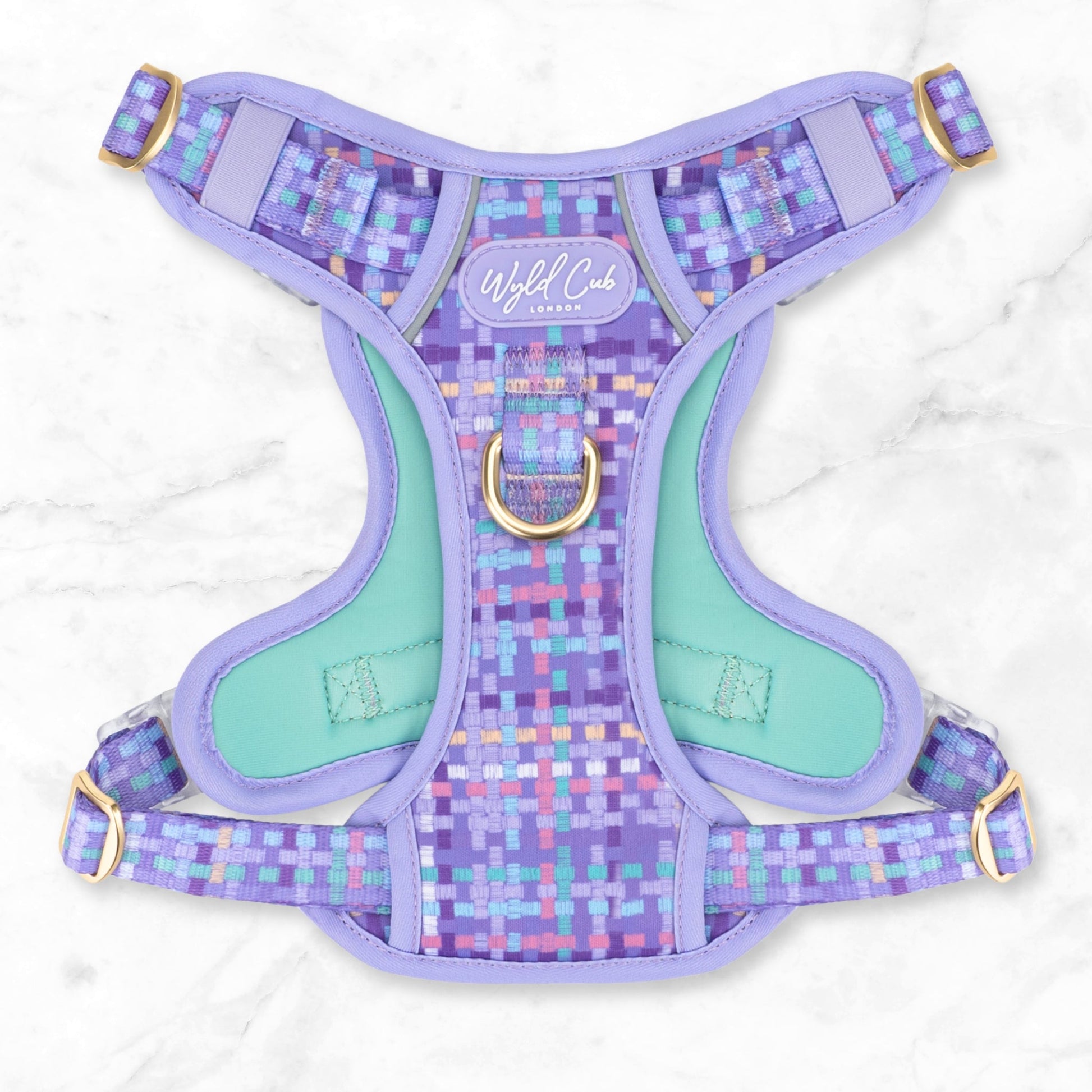 Step & Switch® Dog Harness: Belgravia Sugarplum | Luxury Home Accessories | Heulog Glow