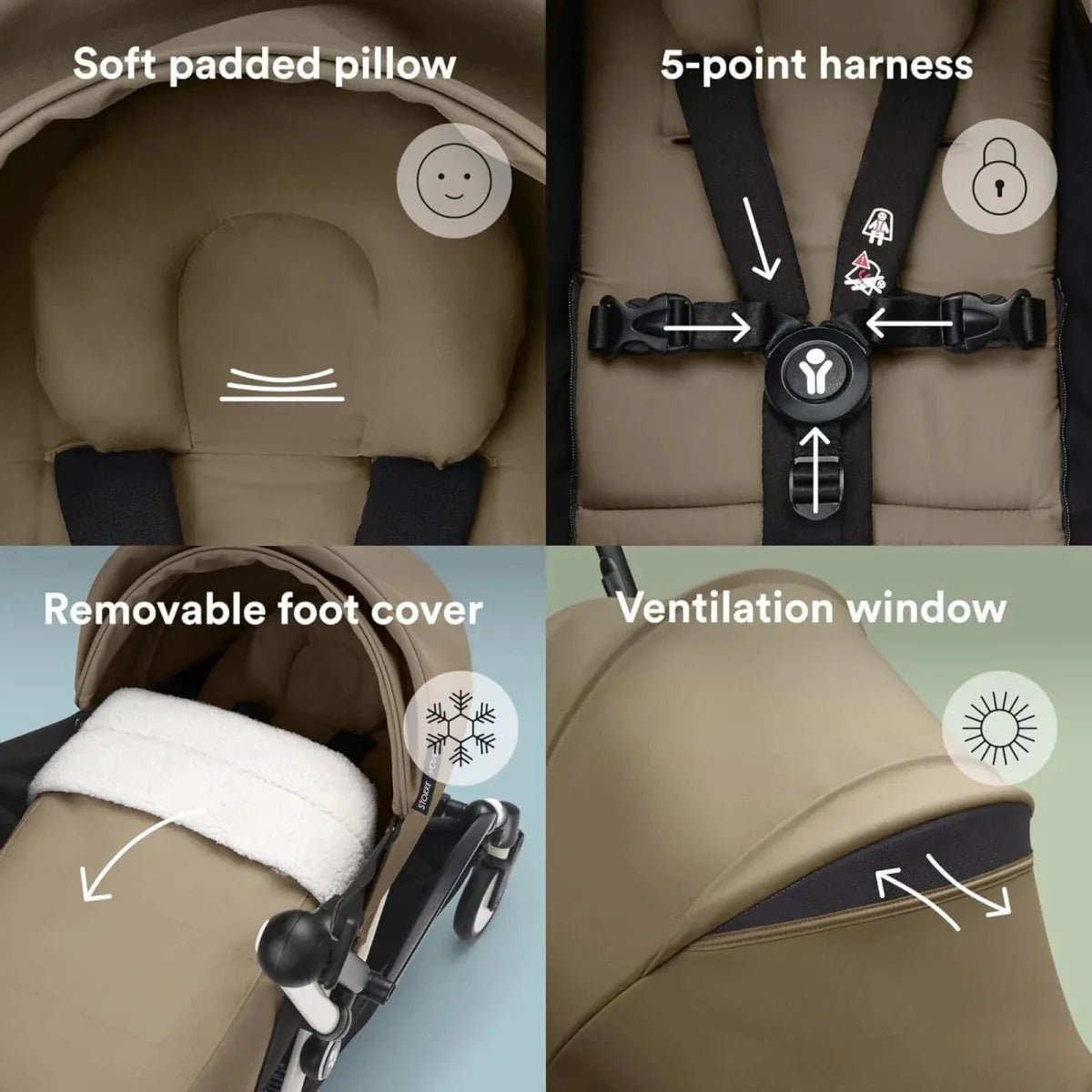 Stokke / Babyzen Stokke YOYO³ 0+ Newborn Pack - Stone | Luxury Home Accessories | Heulog Glow
