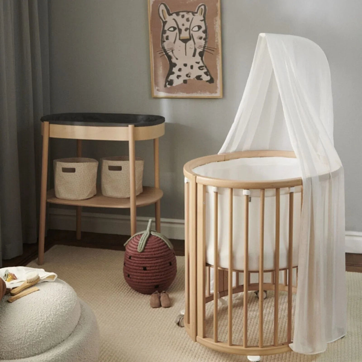 Stokke Sleepi Drape Rod - White | Luxury Home Accessories | Heulog Glow