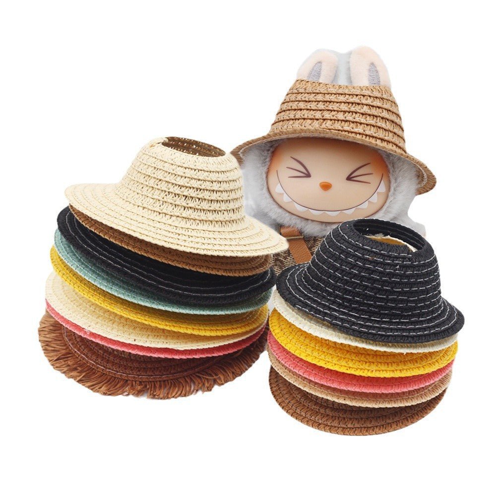 Straw Hat Woven Open Doll Decorative Accessories | Luxury Home Accessories | Heulog Glow