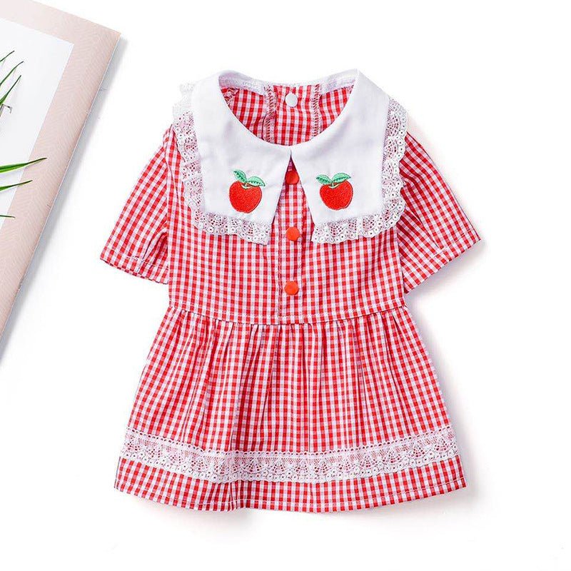 Strawberry embroidery pet clothes | Luxury Home Accessories | Heulog Glow
