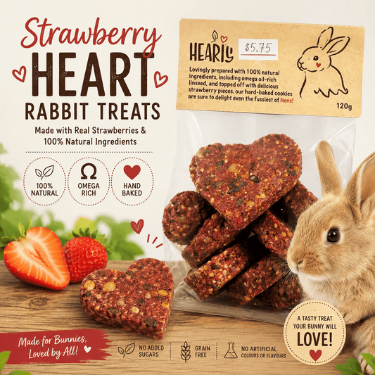 Strawberry Heart Rabbit Treats 120g | Luxury Home Accessories | Heulog Glow