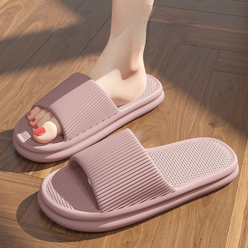 Striped Design Home Slippers For Women Men Soft Anti-slip Floor Bathroom Slippers Solid House Shoes | Luxury Home Accessories | Heulog Glow