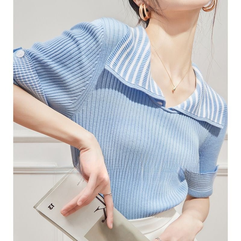 Stylish Light-luxury Niche Statement Womens Top With A Collar | Luxury Home Accessories | Heulog Glow