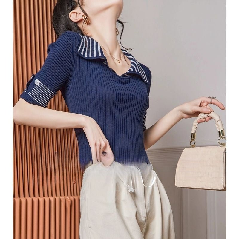 Stylish Light-luxury Niche Statement Womens Top With A Collar | Luxury Home Accessories | Heulog Glow