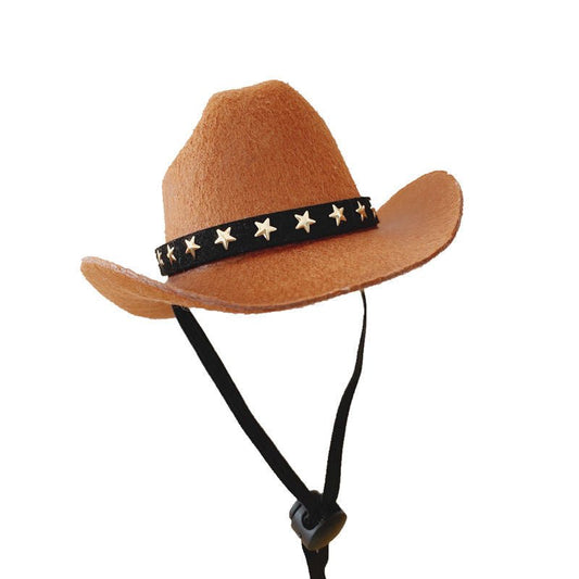 Stylish Pets Cat Cowboy Hat Star Hats For Cats Dogs Soft Adjustable Caps Street Parties Photo Shoots Universal Props Clothing | Luxury Home Accessories | Heulog Glow