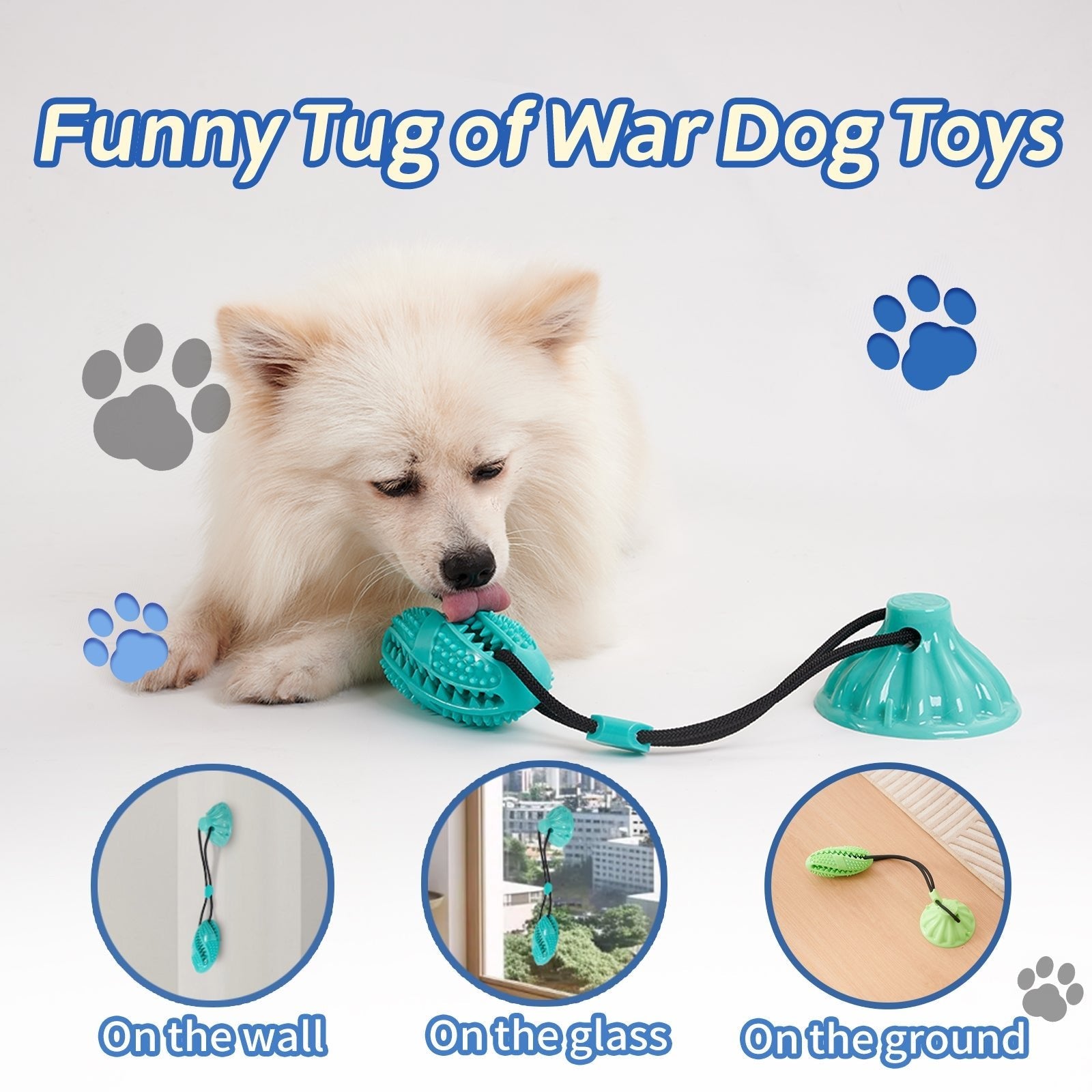 Suction Cup Pull Rope Leaking Pet Toy Ball Tpr Molar Teeth Cleaning Vent Ball Dog Toy Ball | Luxury Home Accessories | Heulog Glow