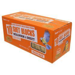 Suet To Go High Energy Mealworm Suet Cakes - 10 Pack Value | Luxury Home Accessories | Heulog Glow