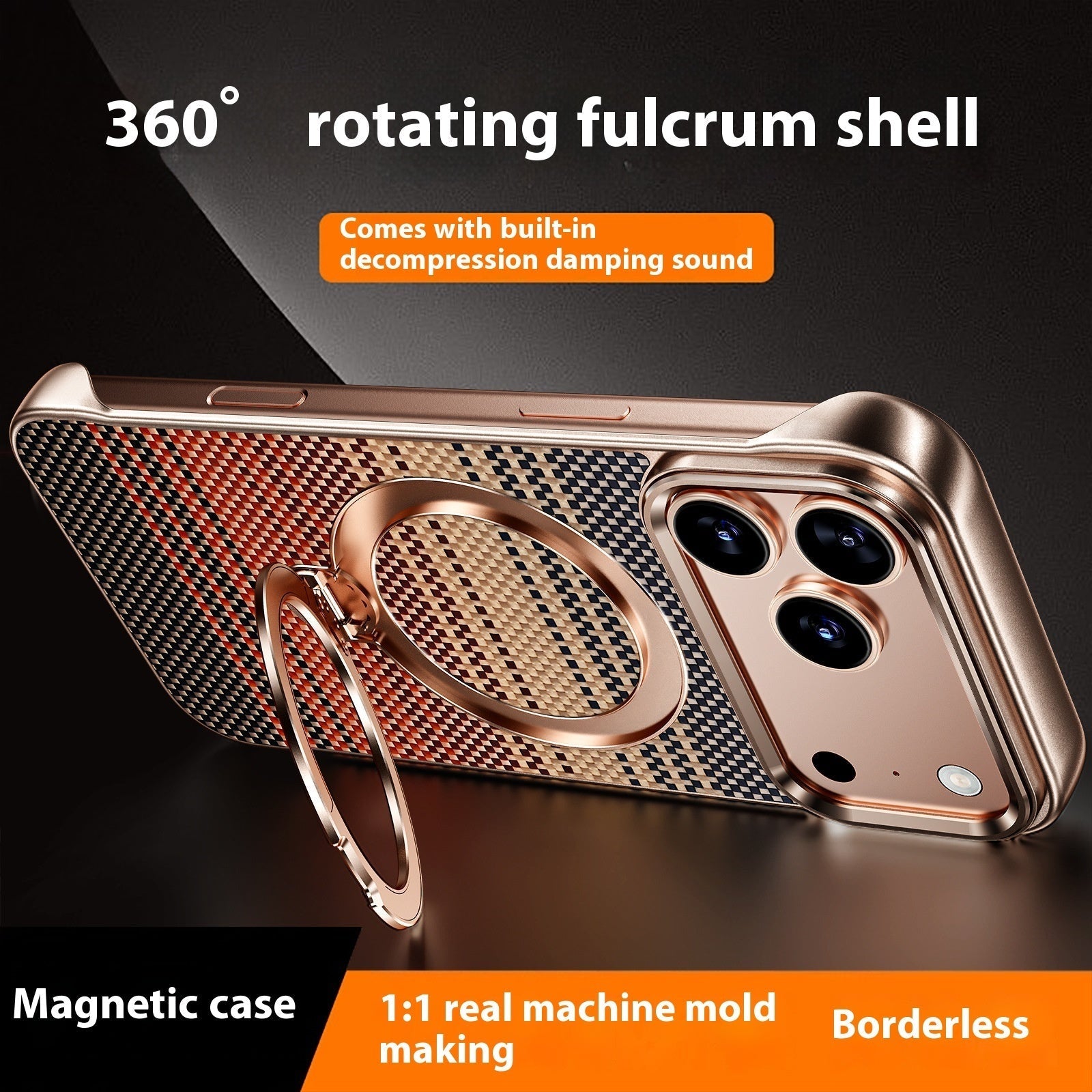 Suitable For 171615Promax Aramid Fiber Bracket Frameless Phone Case | Luxury Home Accessories | Heulog Glow