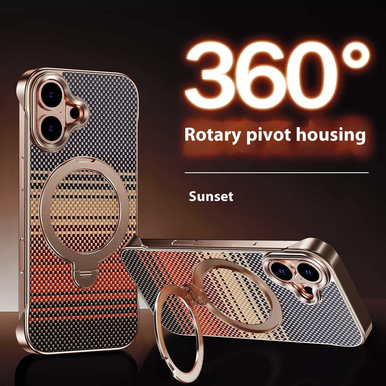 Suitable For 171615Promax Aramid Fiber Bracket Frameless Phone Case | Luxury Home Accessories | Heulog Glow