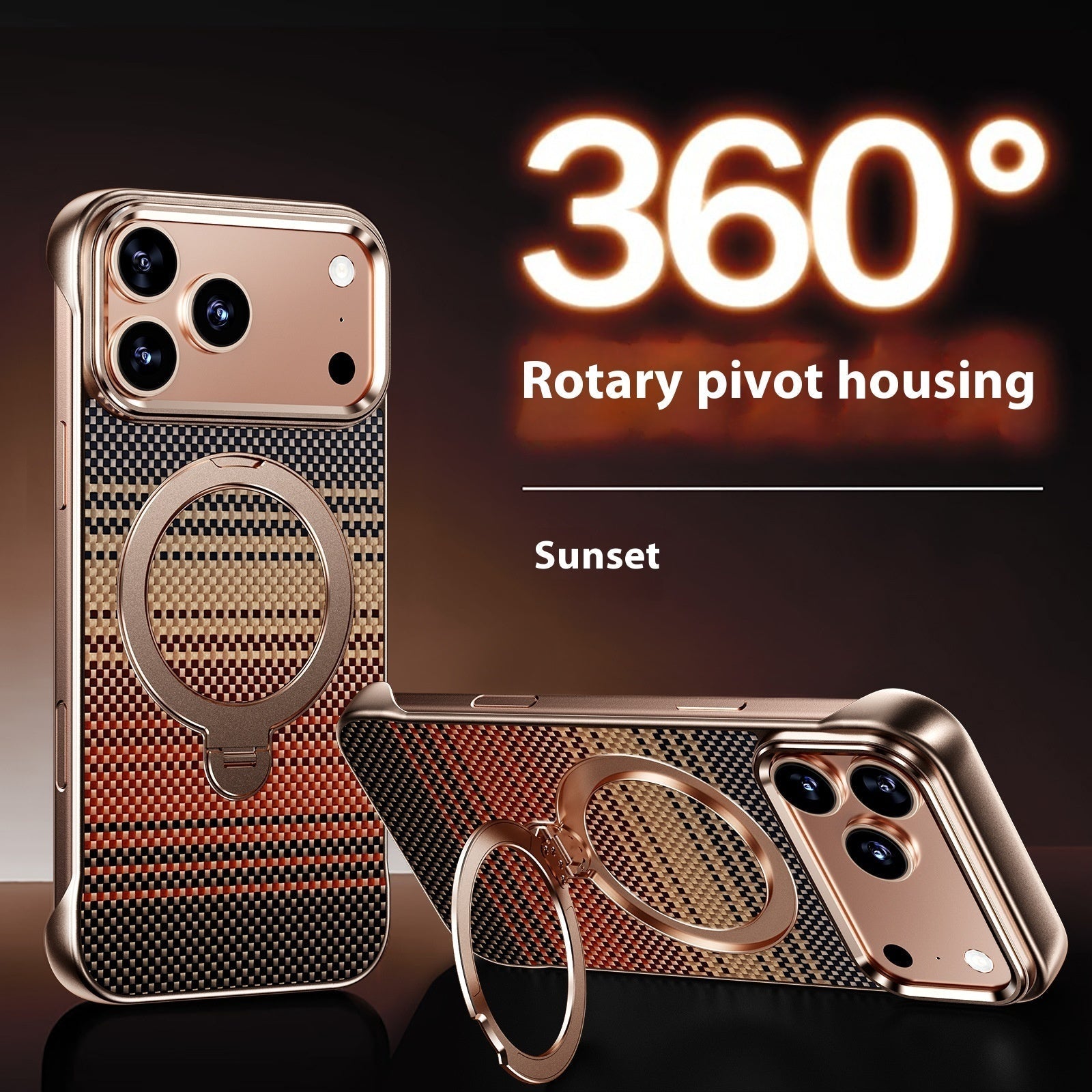 Suitable For 171615Promax Aramid Fiber Bracket Frameless Phone Case | Luxury Home Accessories | Heulog Glow